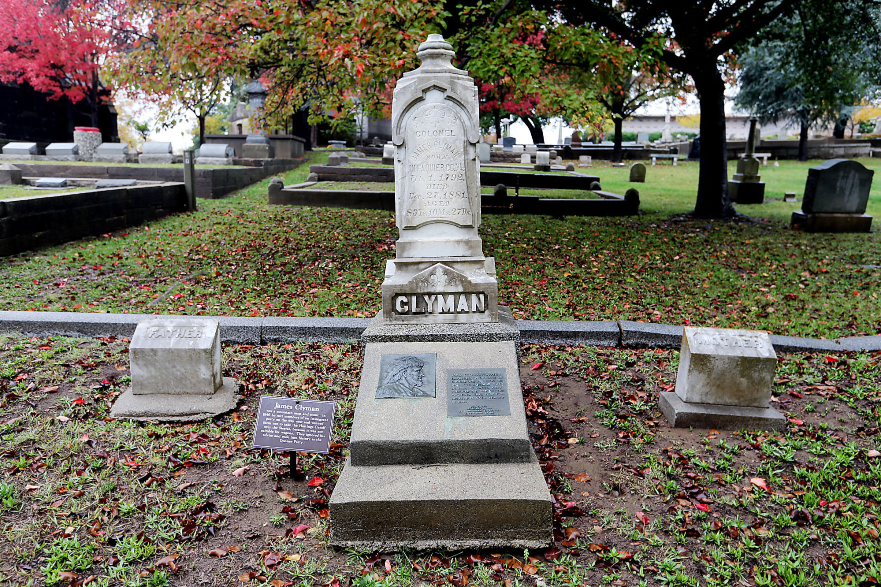 Tulocay Cemetery: James Clyman, 1792-1881
